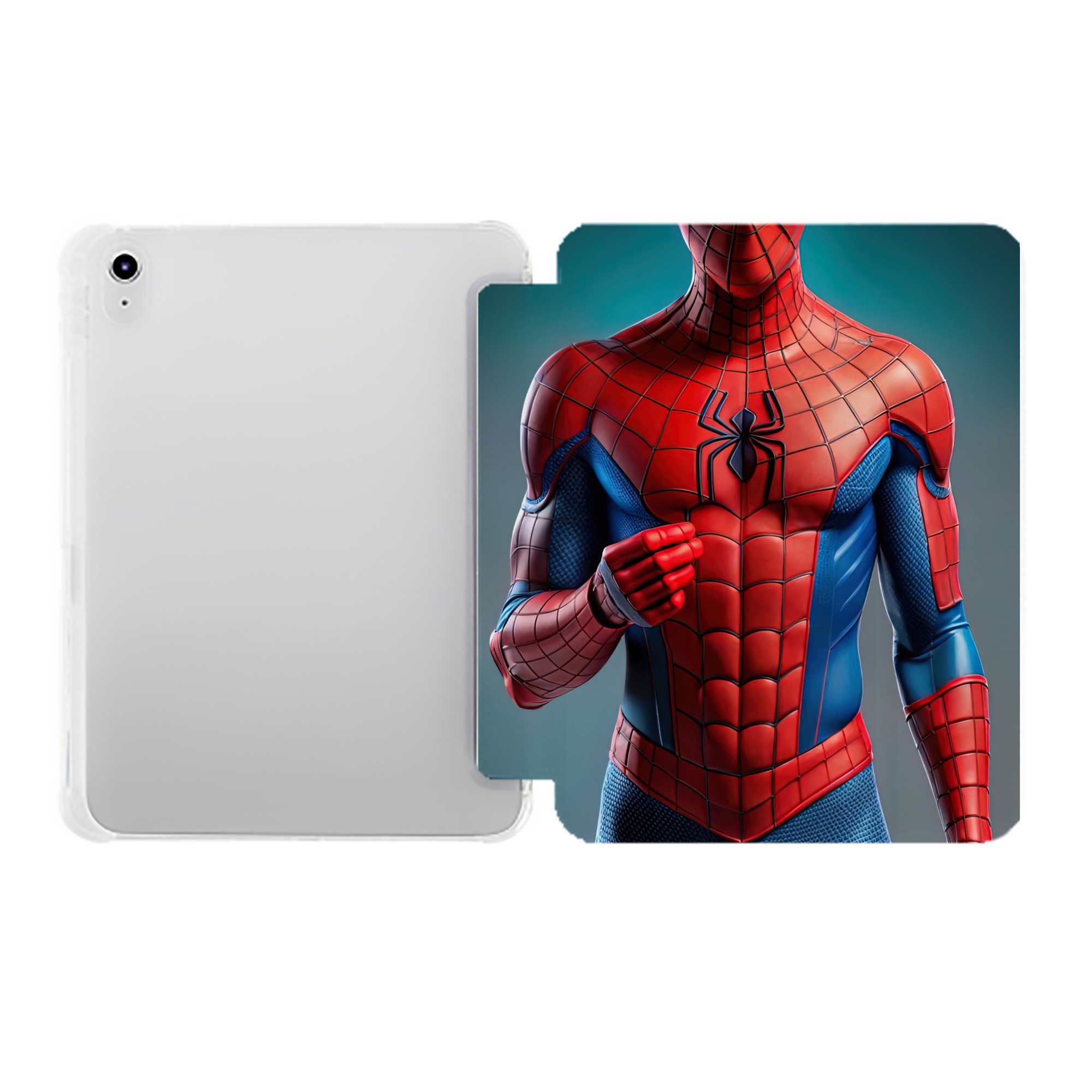 （画像用） Spider Man スパイダーマン IPad ケース ペン収納付き 三つ折りスタンド PUレザー×シリコン 対応機種9.5/10.5/10.9インチ